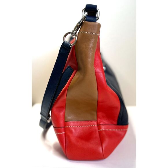 NWOT Coach Park Leather Color Block Convertible Carrie Tote Bag D-1381 F24065 - Picture 5 of 12